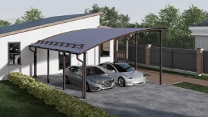 Навес для автомобиля полуарочный: особенности конструкции и преимущества