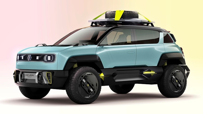 Серийный Renault 4 E-Tech показался на тизерах перед скорой премьерой