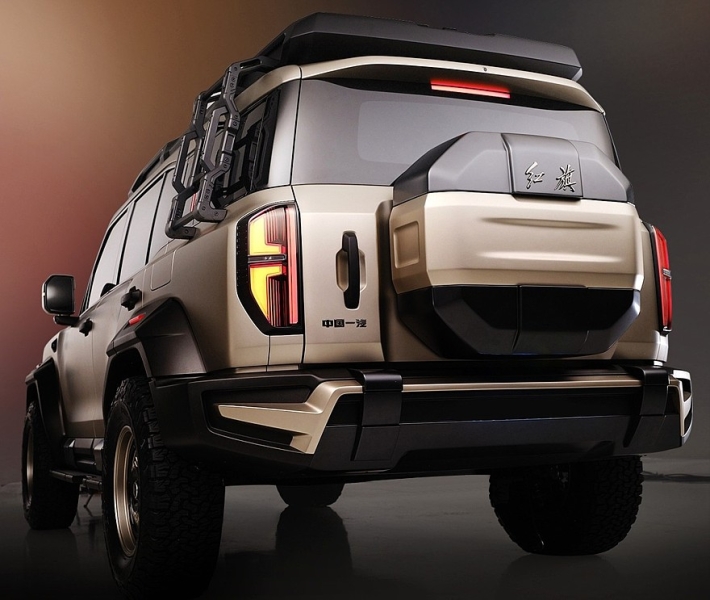 Hongqi анонсировала брутальный гибридный внедорожник с четырьмя электромоторами