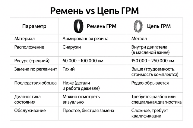 Ремень или цепь ГРМ: что лучше, когда менять и сколько стоит?