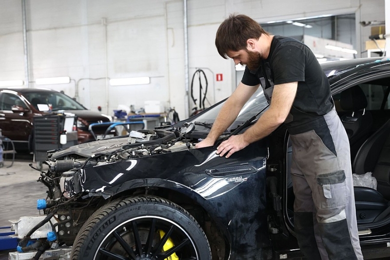 Битая экзотика: кузовной ремонт Mercedes-AMG GT 53 4-Door Coupe (X290)