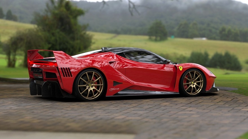 Angelelli Effequaranta: итальянский гибридный суперкар по мотивам Ferrari F40